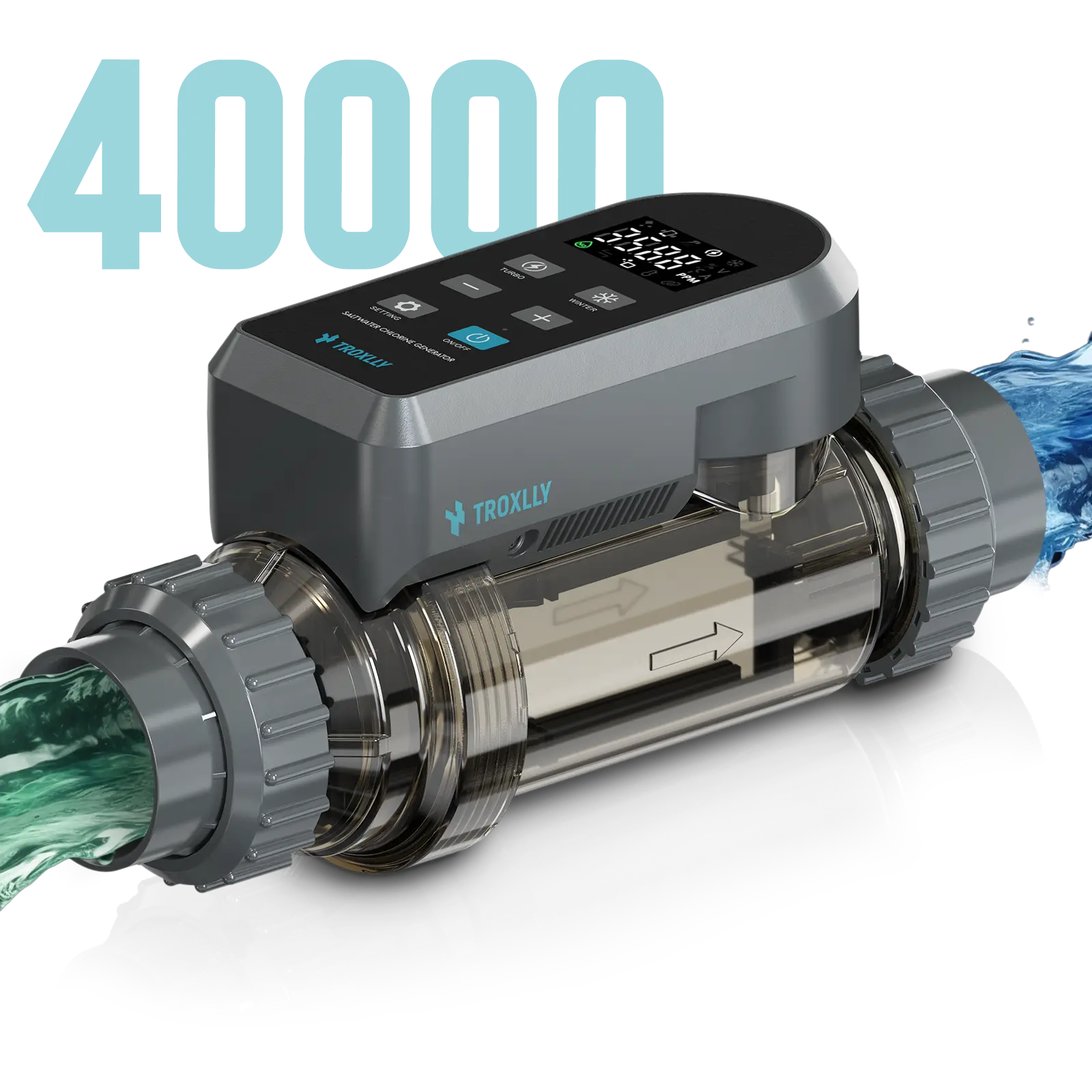 Troxlly TX‑30 Salt Chlorine Generator, 30g/h